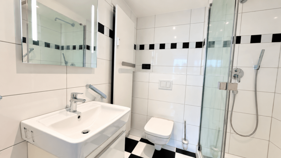 Badezimmer en suite. Etagenwohnung D�sseldorf
