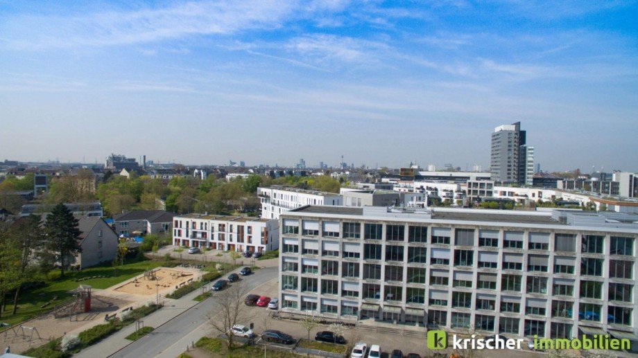 Blick nach D�sseldorf Penthousewohnung D�sseldorf