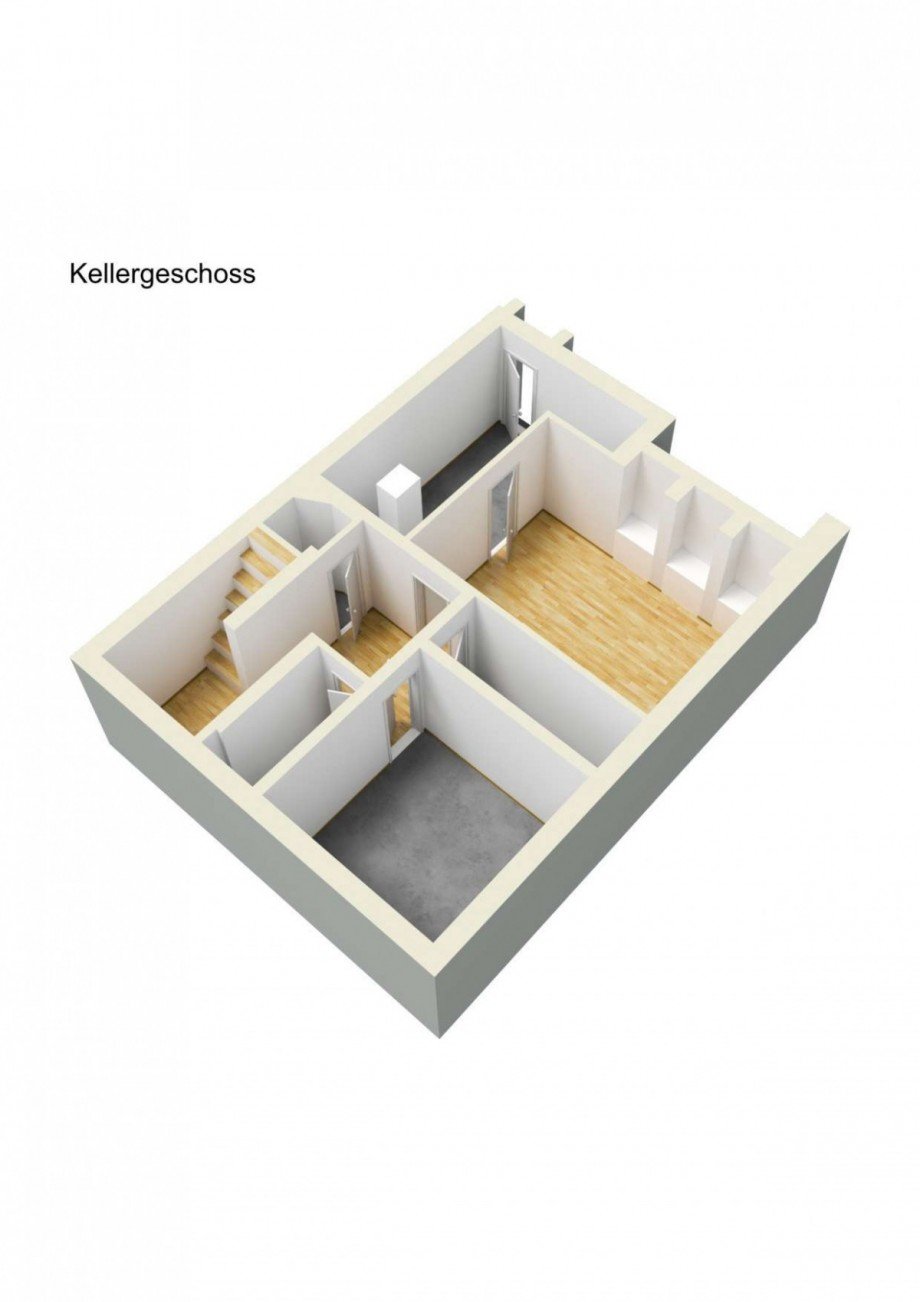 Grundriss Keller 3D Reihenmittelhaus D�sseldorf