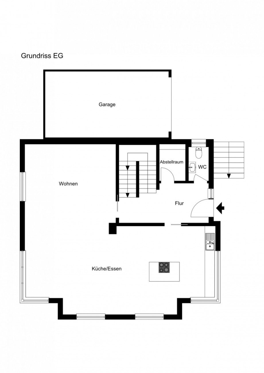 Grundriss EG 2D Einfamilienhaus Haan