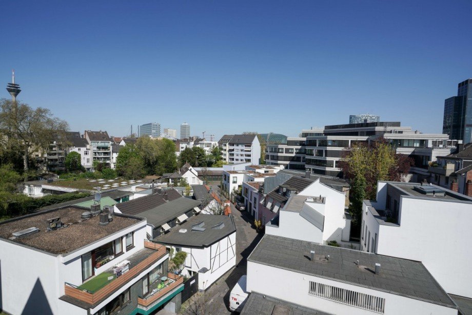 Ausblick Terrasse Dachgeschosswohnung D�sseldorf