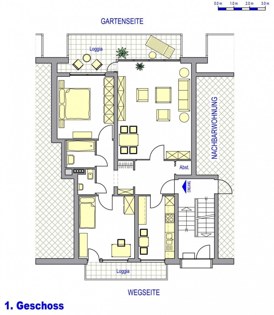 Grundriss Etagenwohnung D�sseldorf