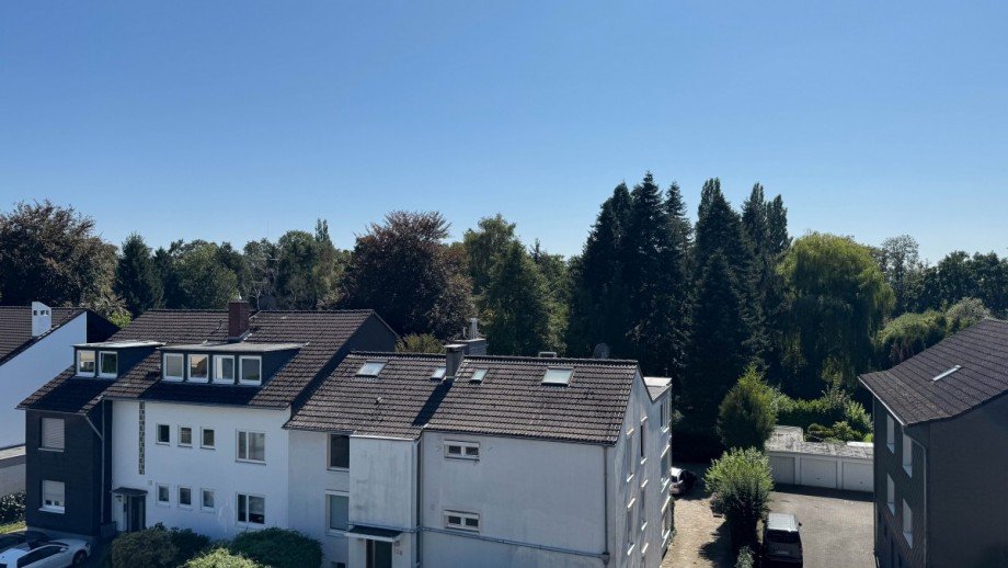 Ausblick vom Kinderzimmer Maisonettewohnung D�sseldorf