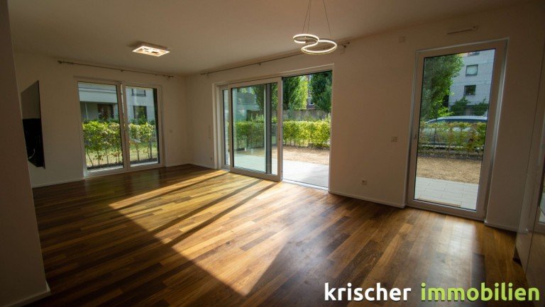 Wohnzimmer D�sseldorf Terrassenwohnung Urbanes Wohnen - Neubauwohnung mit Terrasse und Garten, Parkett, exklusive Einbauk�che