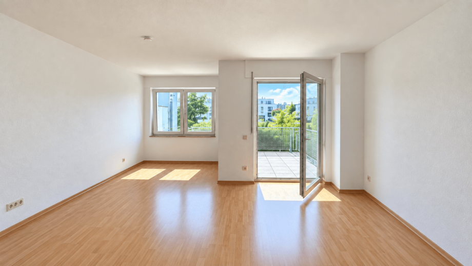 Wohnzimmer M�blierung wurde mit Ki entfernt Etagenwohnung D�sseldorf