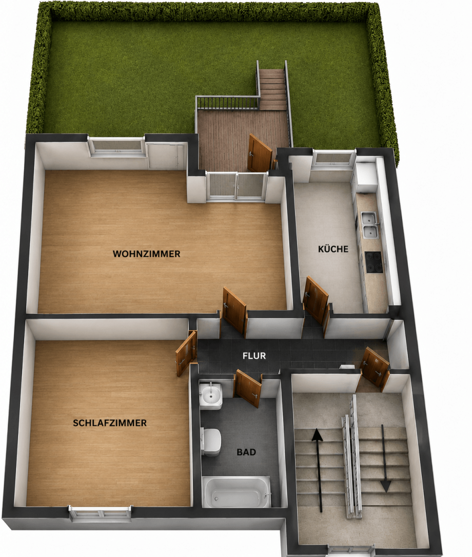 Grundriss. Etagenwohnung D�sseldorf
