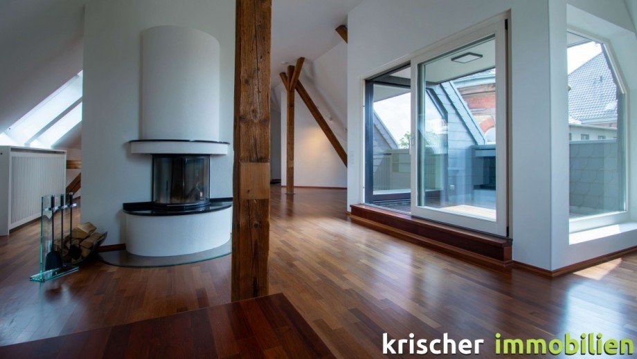 Wohnzimmer Dachgeschosswohnung D�sseldorf