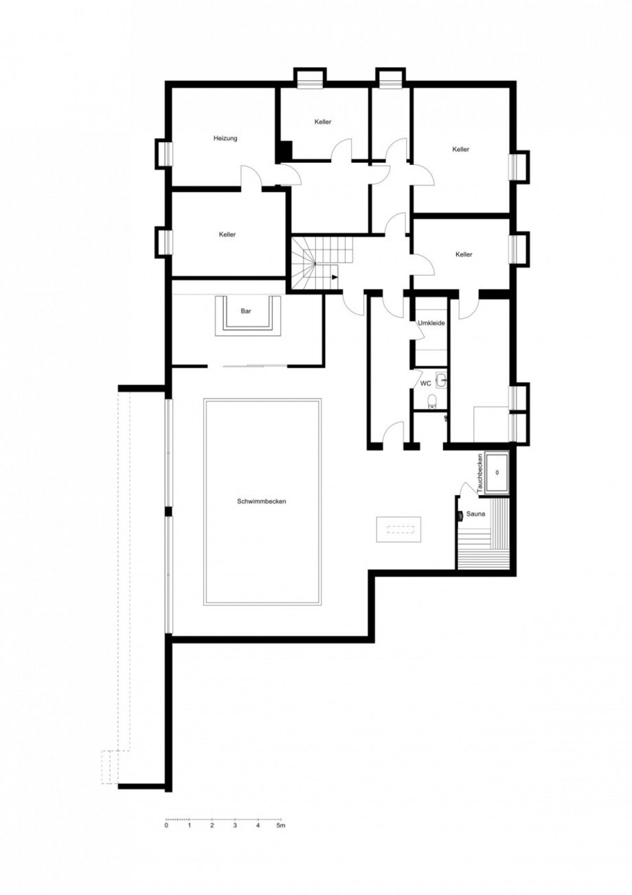2D Grundriss UG Einfamilienhaus D�sseldorf