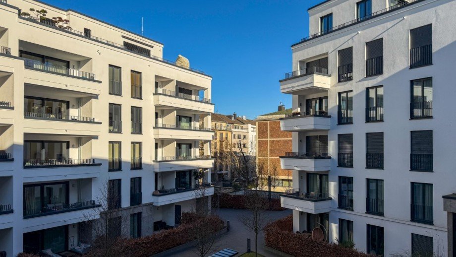 Der Innenhof. Etagenwohnung D�sseldorf