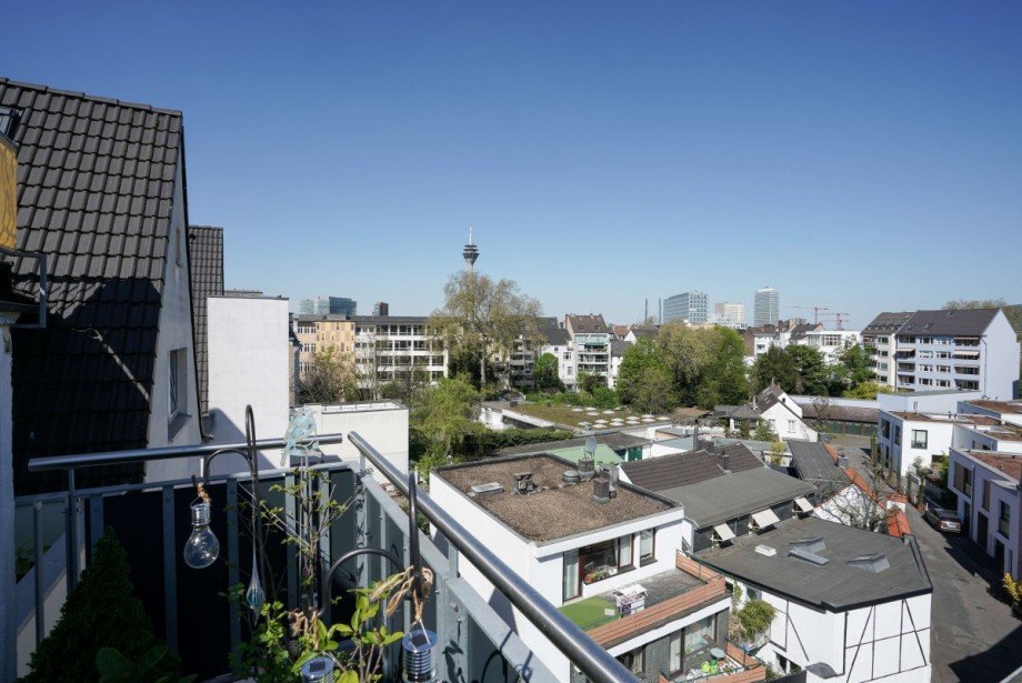 Ausblick Terrasse Dachgeschosswohnung D�sseldorf