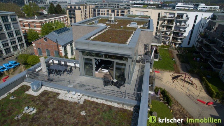 Birdview D�sseldorf Penthousewohnung Grafental - exklusives Penthouse - grosse Terrasse - 2 B�der - 3 TG Stellpl�tze - zu kaufen