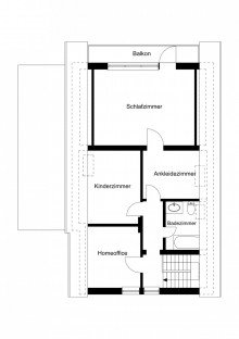 Grundriss 2D Obergeschoss Freistehendes Einfamilienhaus im Dornr�schenschlaf in ruhiger familienfreundlicher Lage zu kaufen!