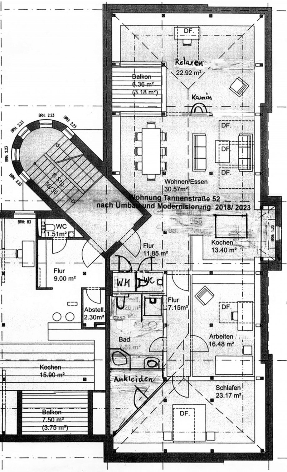 Grundriss Dachgeschosswohnung D�sseldorf