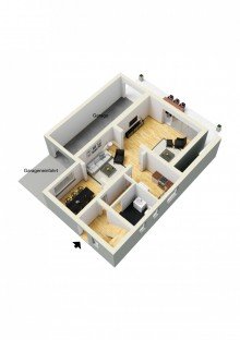Grundriss 3D Erdgeschoss Freistehendes Einfamilienhaus im Dornr�schenschlaf in ruhiger familienfreundlicher Lage zu kaufen!