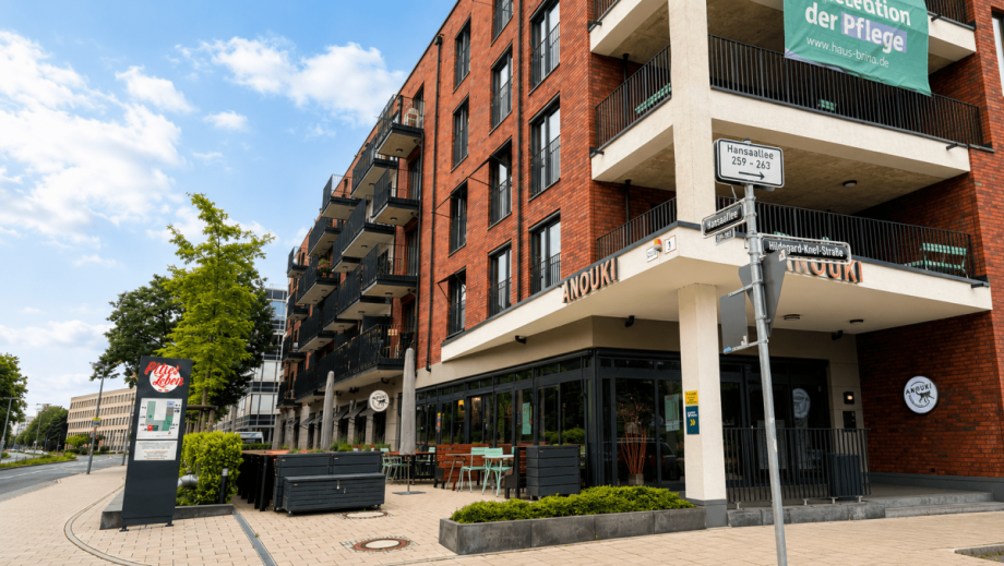 Au�enansicht. Etagenwohnung D�sseldorf