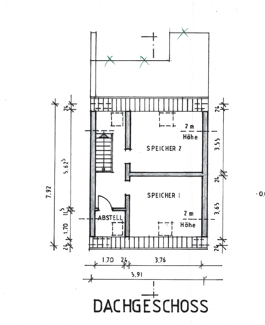 Grundriss DG Reihenmittelhaus M�nchengladbach