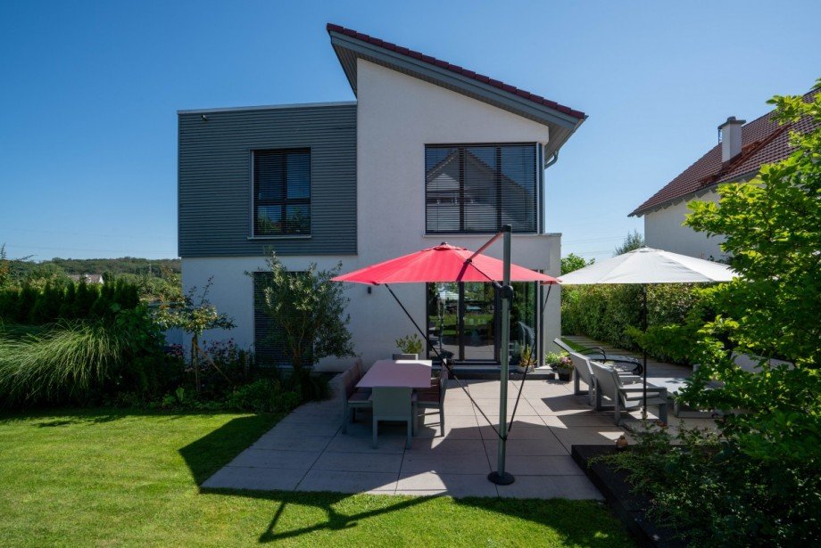 R�ckansicht Einfamilienhaus Haan