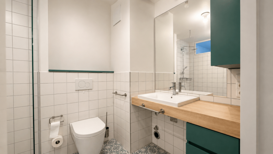 Badezimmer. Etagenwohnung D�sseldorf